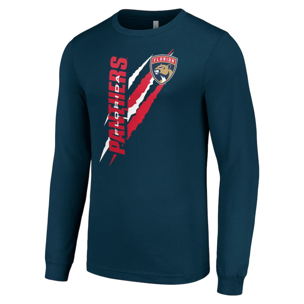 Florida Panthers Starter Color Scratch Long-Sleeve T-Shirt - Navy - NHL 201074712