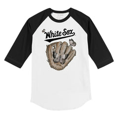 Chicago White Sox Tiny Turnip Youth Butterfly Glove 3/4-Sleeve Raglan T-Shirt - White/Black - MLB on Sale