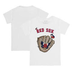 Boston Red Sox Tiny Turnip Youth Butterfly Glove T-Shirt - White - MLB Sale