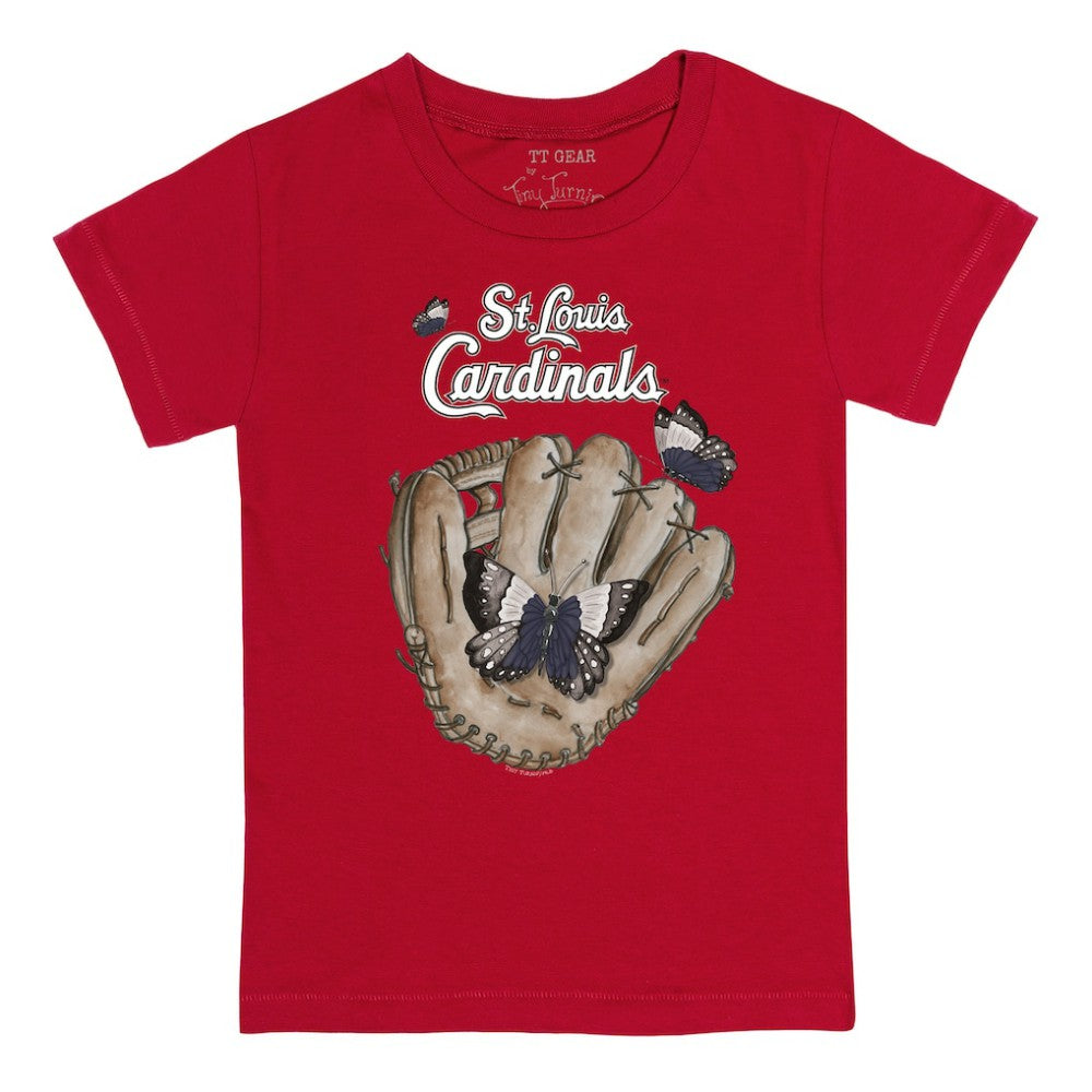St. Louis Cardinals Tiny Turnip Youth Butterfly Glove T-Shirt - Red - MLB on Sale