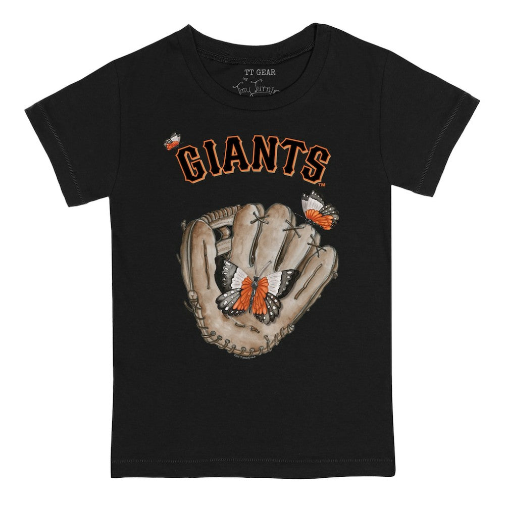 San Francisco Giants Tiny Turnip Youth Butterfly Glove T-Shirt - Black - MLB Sale