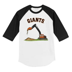 San Francisco Giants Tiny Turnip Youth Excavator 3/4-Sleeve Raglan T-Shirt - White/Black - MLB Lifestyle