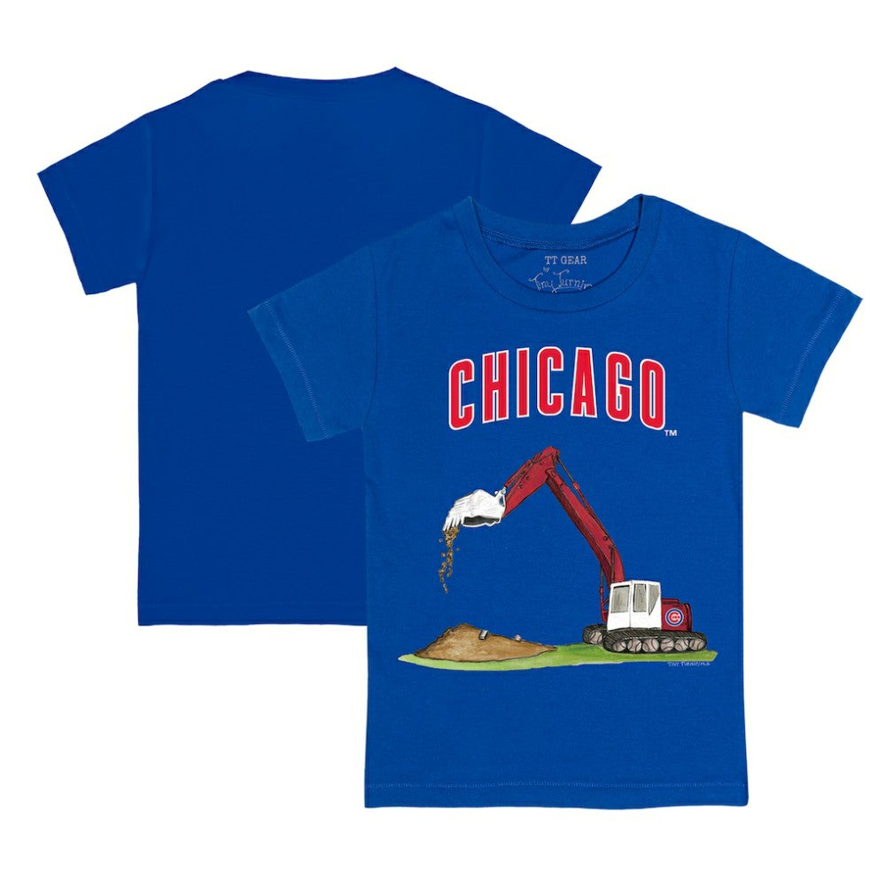 Chicago Cubs Tiny Turnip Youth Excavator T-Shirt - Royal - MLB on Sale