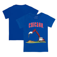 Chicago Cubs Tiny Turnip Youth Excavator T-Shirt - Royal - MLB on Sale