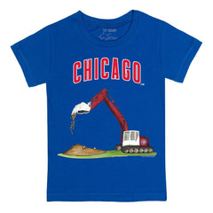 Chicago Cubs Tiny Turnip Youth Excavator T-Shirt - Royal - MLB on Sale