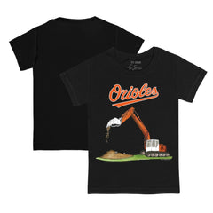 Baltimore Orioles Tiny Turnip Youth Excavator T-Shirt - Black - MLB Sale