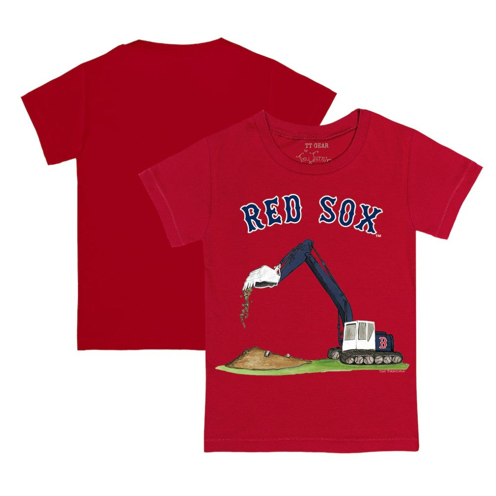 Boston Red Sox Tiny Turnip Youth Excavator T-Shirt - Red - MLB Lifestyle