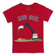 Boston Red Sox Tiny Turnip Youth Excavator T-Shirt - Red - MLB Lifestyle