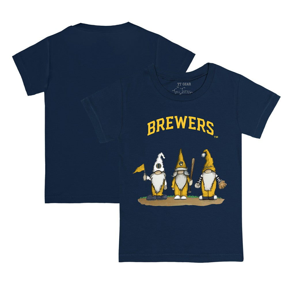 Milwaukee Brewers Tiny Turnip Youth Gnomes T-Shirt - Navy - MLB Discount