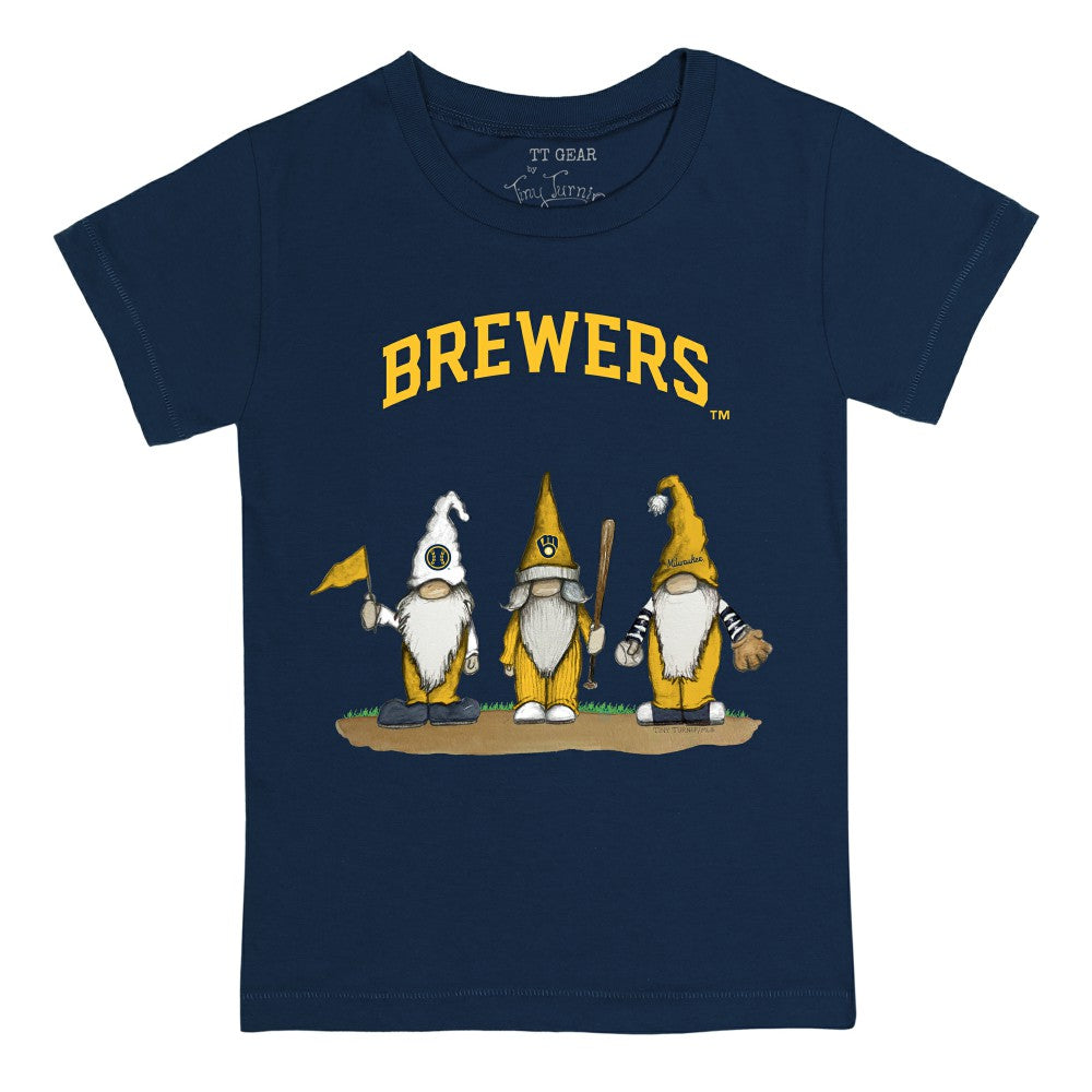Milwaukee Brewers Tiny Turnip Youth Gnomes T-Shirt - Navy - MLB Discount