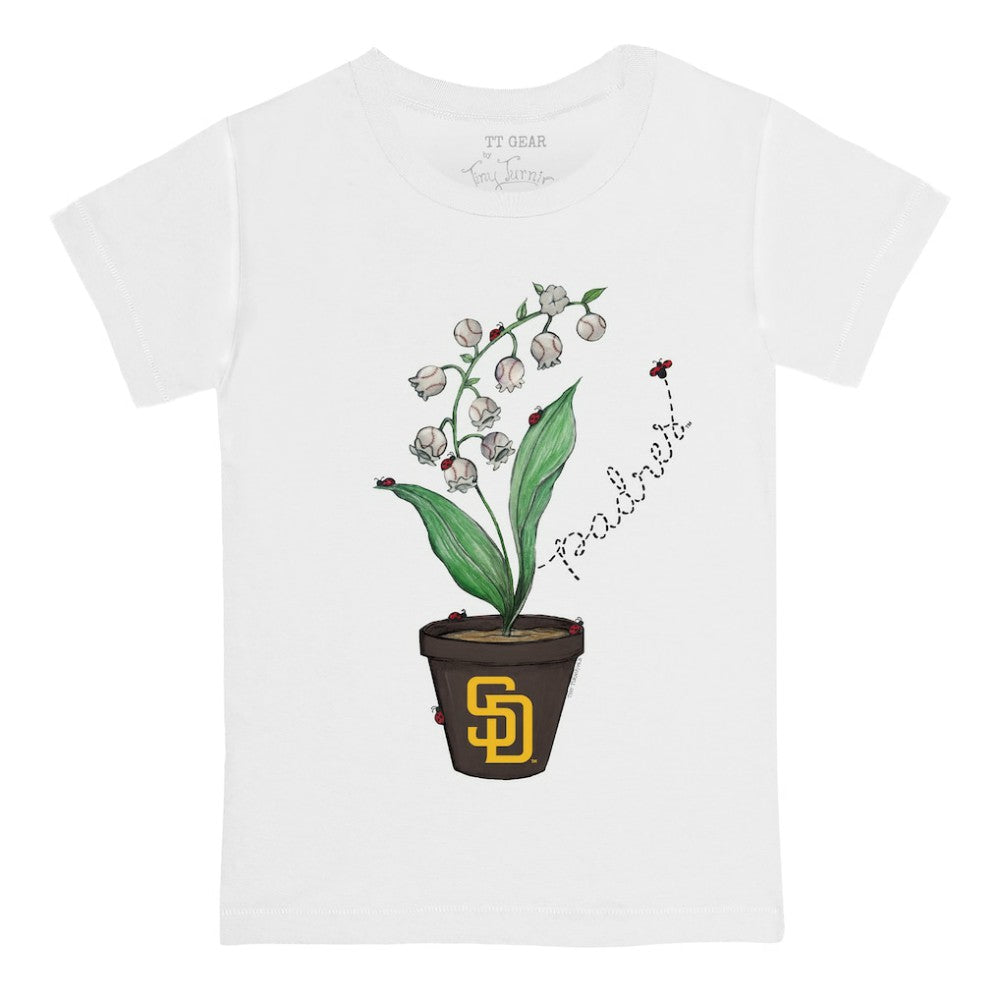 San Diego Padres Tiny Turnip Youth Lilies & Ladybugs T-Shirt - White - MLB Discount
