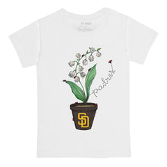 San Diego Padres Tiny Turnip Youth Lilies & Ladybugs T-Shirt - White - MLB Discount