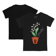 San Francisco Giants Tiny Turnip Youth Lilies & Ladybugs T-Shirt - Black - MLB Sale