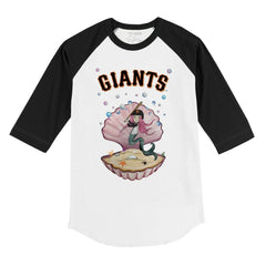 San Francisco Giants Tiny Turnip Youth Mermaid 3/4-Sleeve Raglan T-Shirt - White/Black - MLB Sale