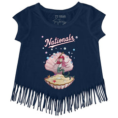 Washington Nationals Tiny Turnip Girls Youth Mermaid Fringe T-Shirt - Navy - MLB Online