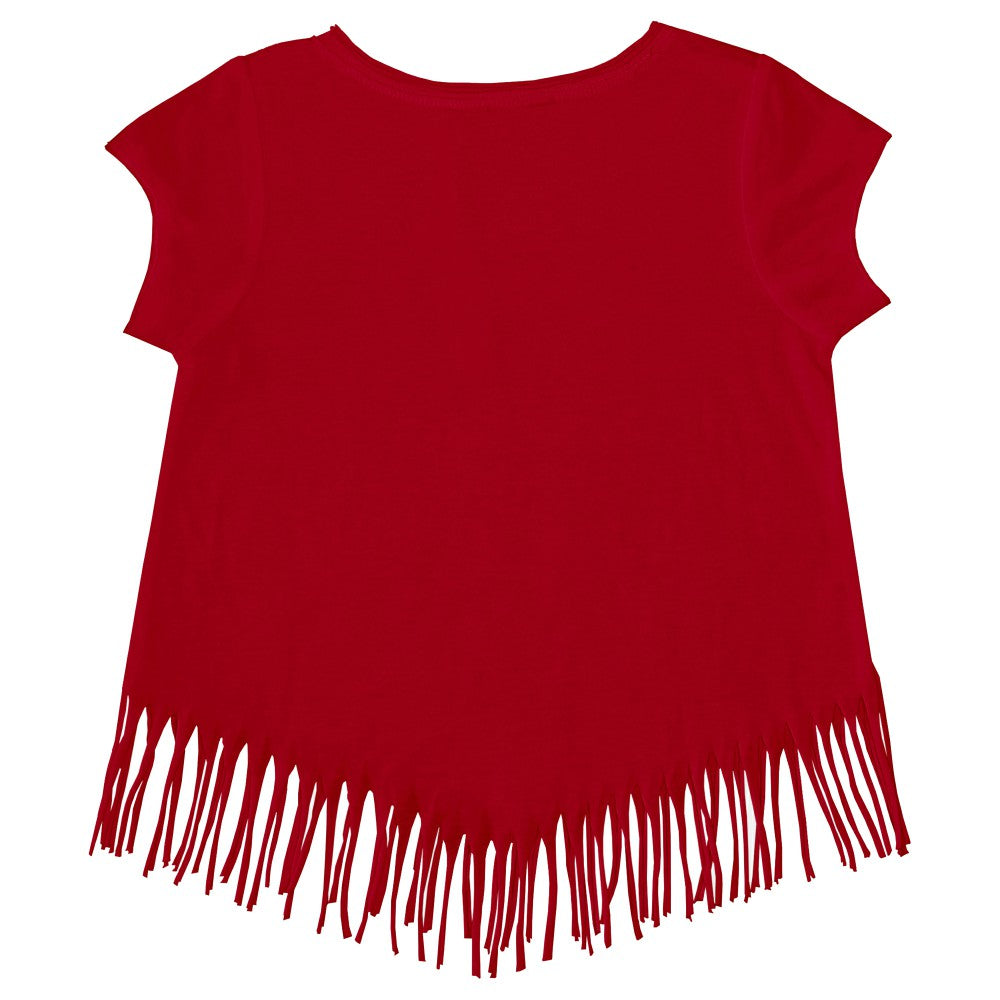 Cincinnati Reds Tiny Turnip Girls Youth Mermaid Fringe T-Shirt - Red - MLB Discount