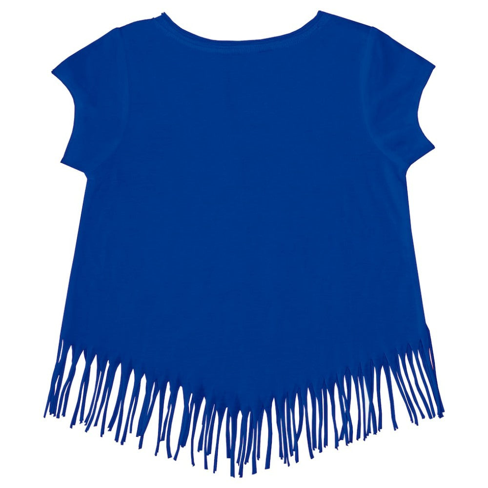 Los Angeles Dodgers Tiny Turnip Girls Youth Mermaid Fringe T-Shirt - Royal - MLB Sale