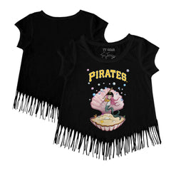 Pittsburgh Pirates Tiny Turnip Girls Youth Mermaid Fringe T-Shirt - Black - MLB Online