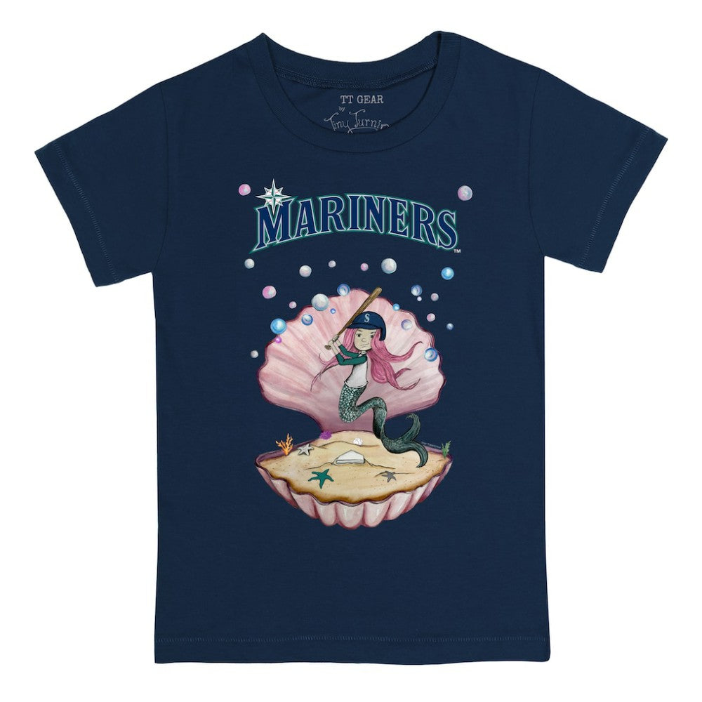 Seattle Mariners Tiny Turnip Youth Mermaid T-Shirt - Navy - MLB on Sale