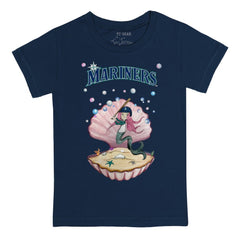 Seattle Mariners Tiny Turnip Youth Mermaid T-Shirt - Navy - MLB on Sale