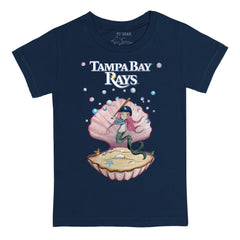 Tampa Bay Rays Tiny Turnip Youth Mermaid T-Shirt - Navy - MLB Discount