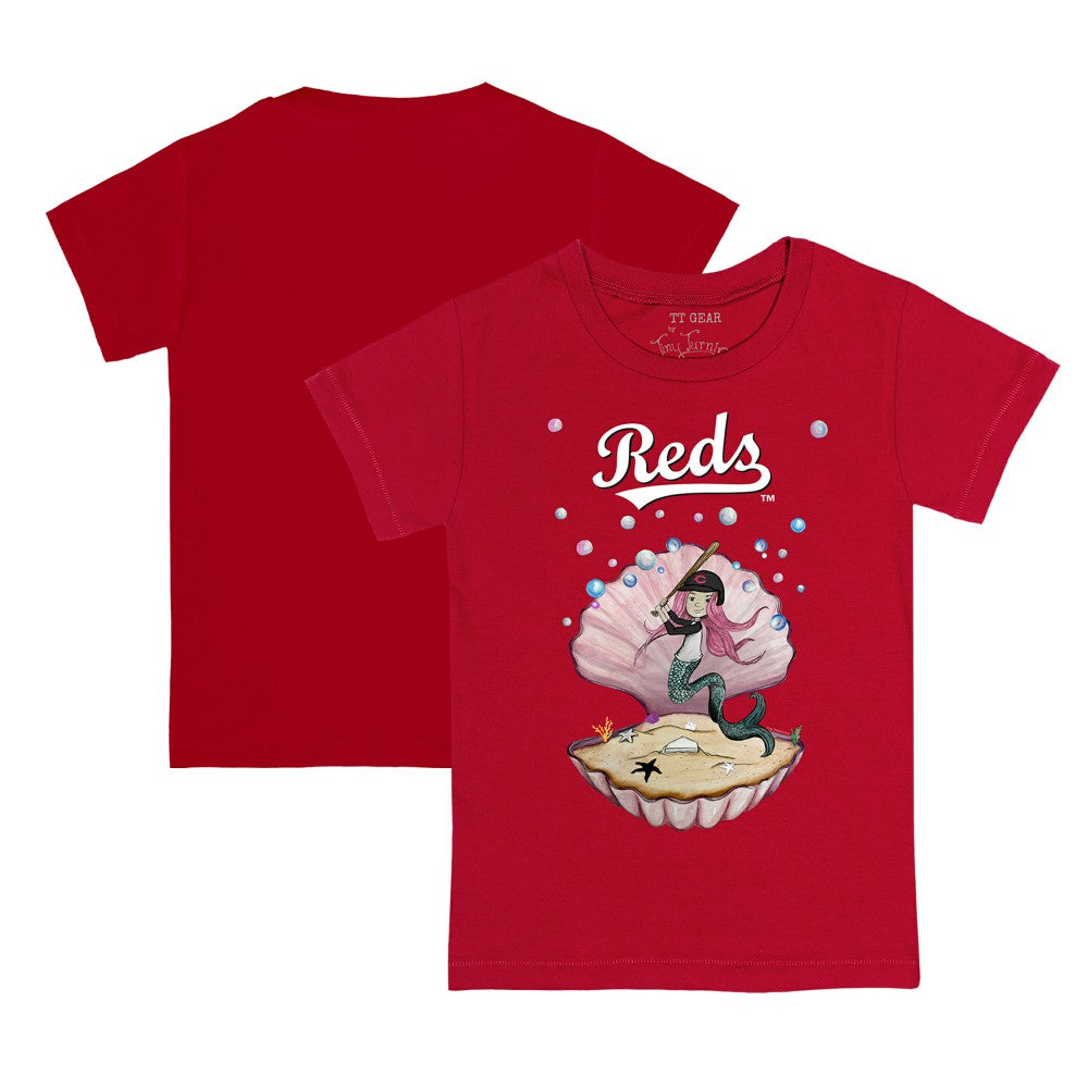 Cincinnati Reds Tiny Turnip Youth Mermaid T-Shirt - Red - MLB on Sale