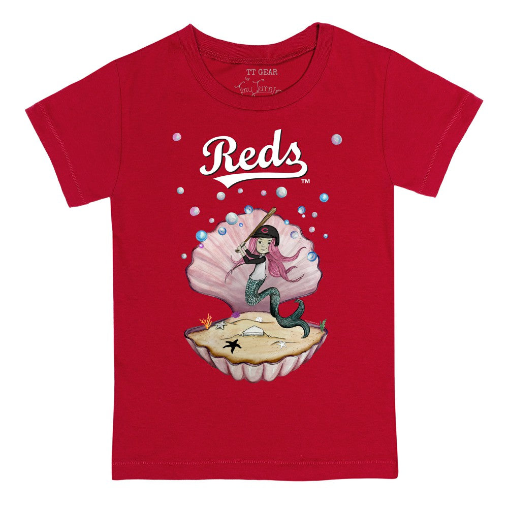 Cincinnati Reds Tiny Turnip Youth Mermaid T-Shirt - Red - MLB on Sale