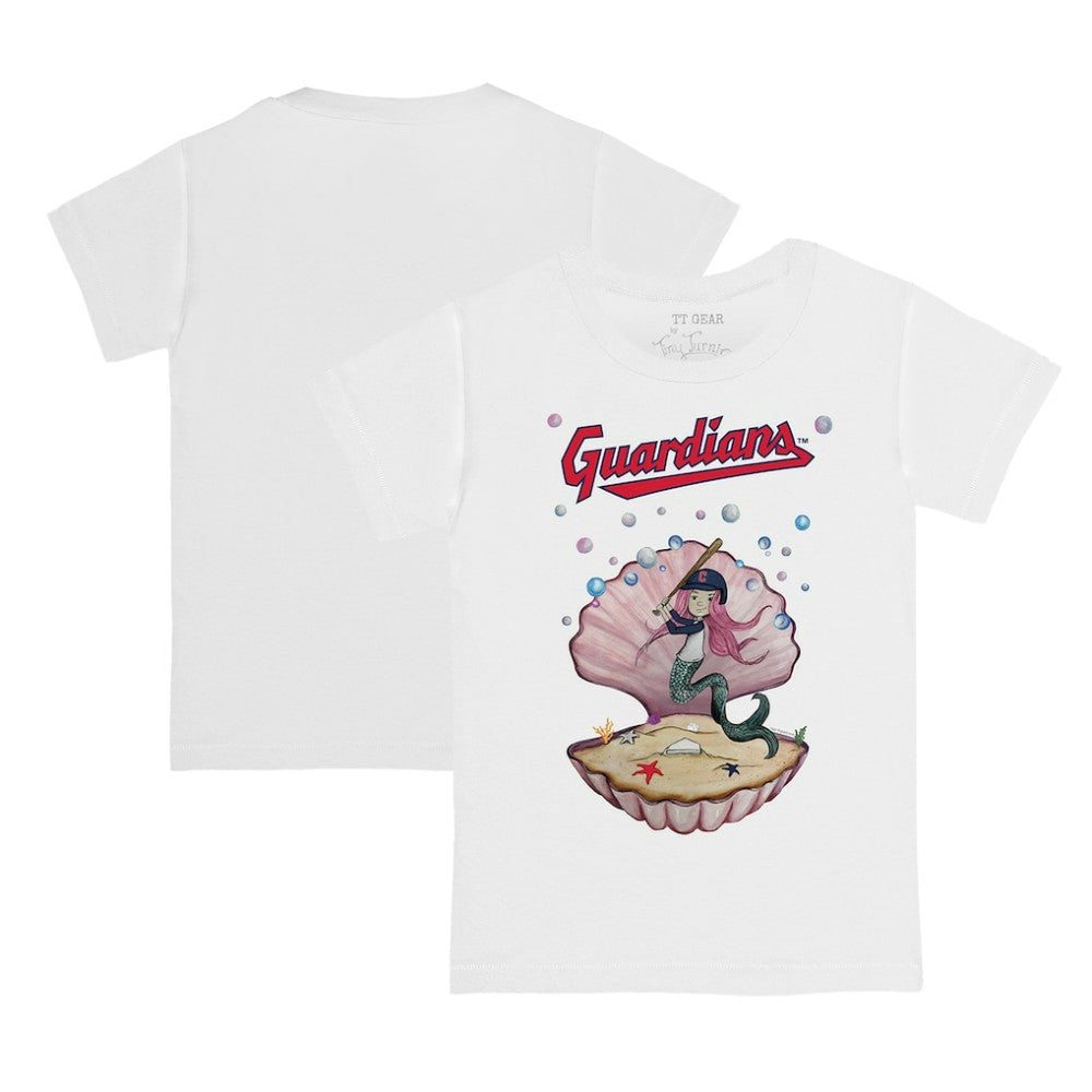 Cleveland Guardians Tiny Turnip Youth Mermaid T-Shirt - White - MLB Discount