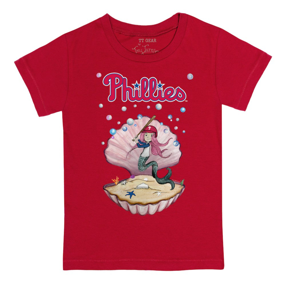 Philadelphia Phillies Tiny Turnip Youth Mermaid T-Shirt - Red - MLB Lifestyle