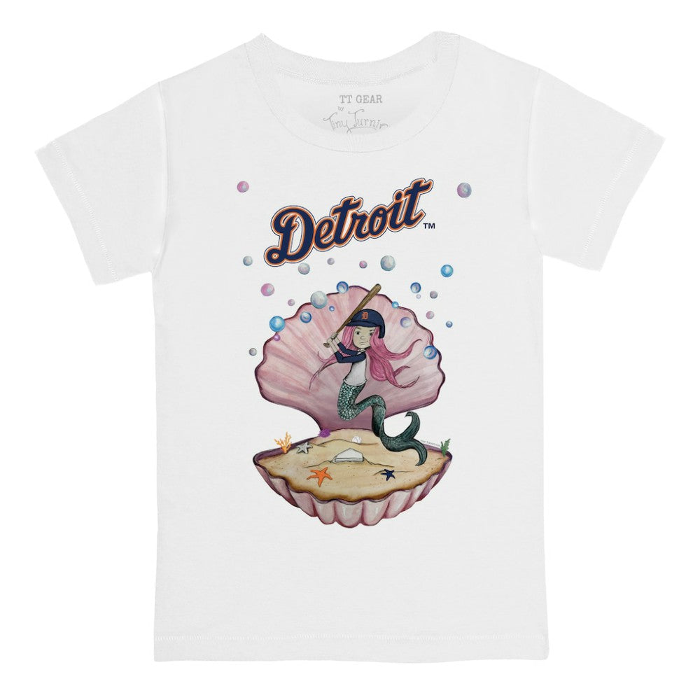 Detroit Tigers Tiny Turnip Youth Mermaid T-Shirt - White - MLB Lifestyle