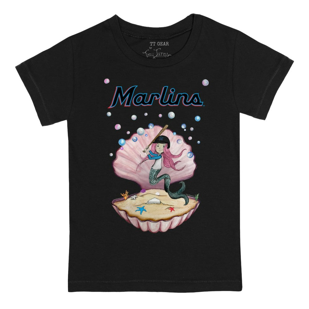 Miami Marlins Tiny Turnip Youth Mermaid T-Shirt - Black - MLB Sale