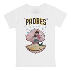San Diego Padres Tiny Turnip Youth Mermaid T-Shirt - White - MLB on Sale