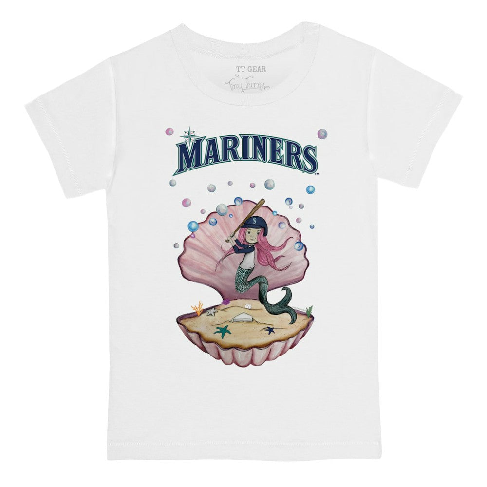 Seattle Mariners Tiny Turnip Youth Mermaid T-Shirt - White - MLB Sale