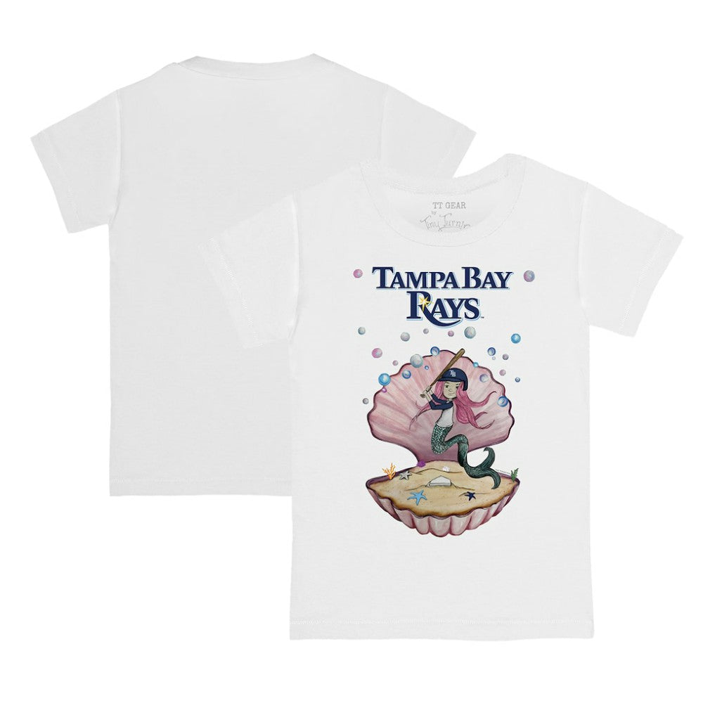 Tampa Bay Rays Tiny Turnip Youth Mermaid T-Shirt - White - MLB Lifestyle