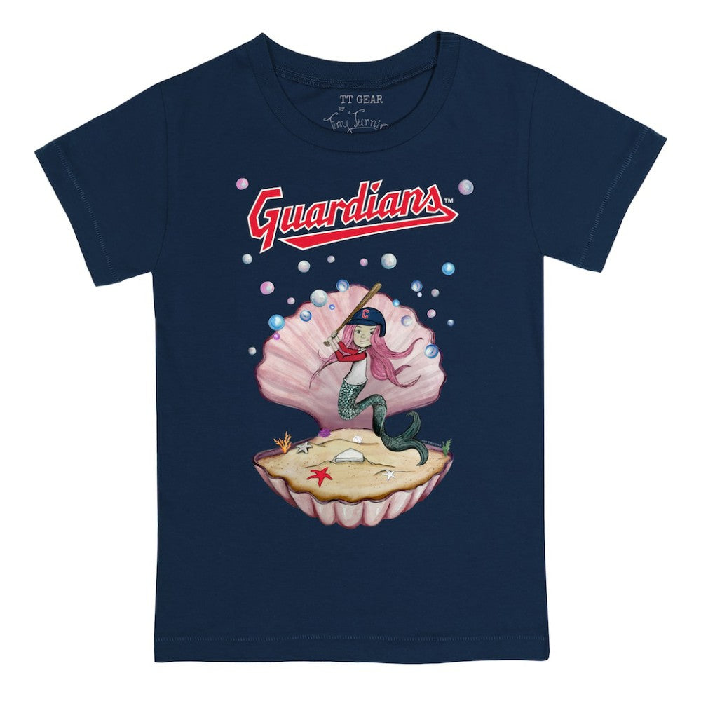 Cleveland Guardians Tiny Turnip Youth Mermaid T-Shirt - Navy - MLB Sale