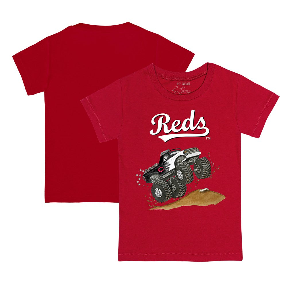 Cincinnati Reds Tiny Turnip Youth Monster Truck T-Shirt - Red - MLB on Sale