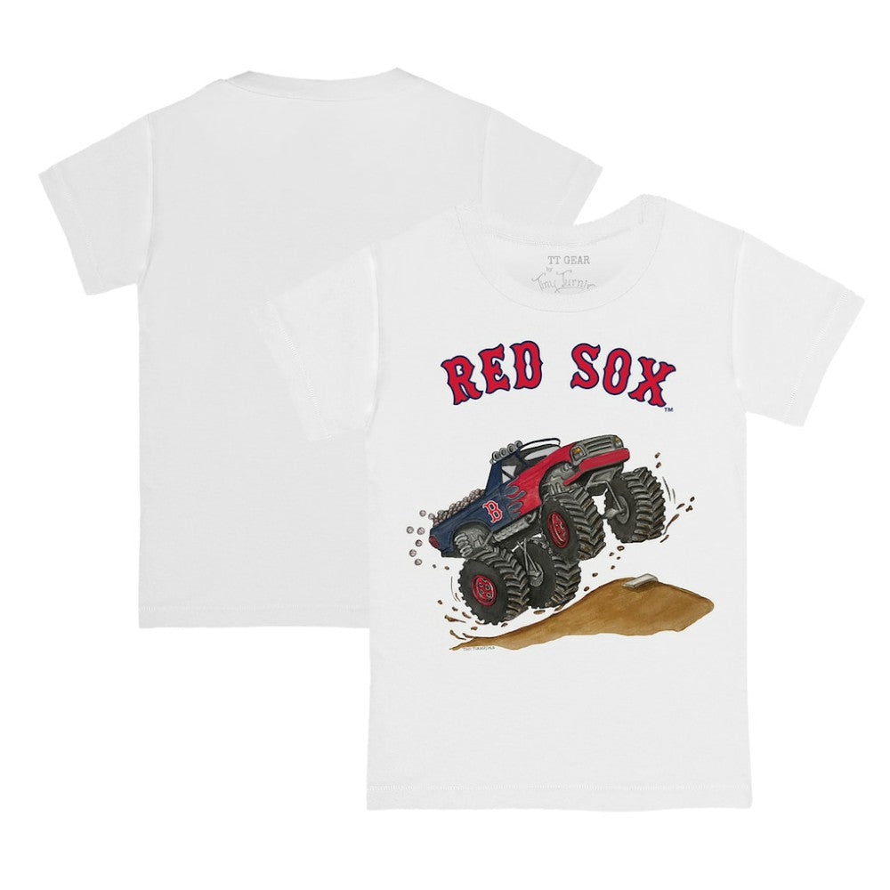 Boston Red Sox Tiny Turnip Youth Monster Truck T-Shirt - White - MLB Online