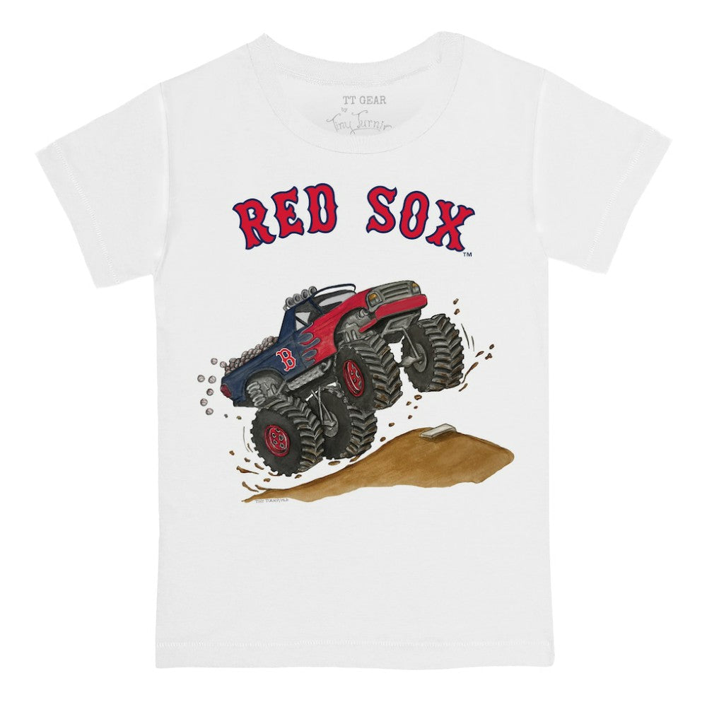 Boston Red Sox Tiny Turnip Youth Monster Truck T-Shirt - White - MLB Online