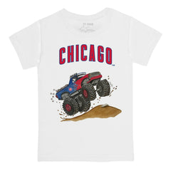Chicago Cubs Tiny Turnip Youth Monster Truck T-Shirt - White - MLB Sale