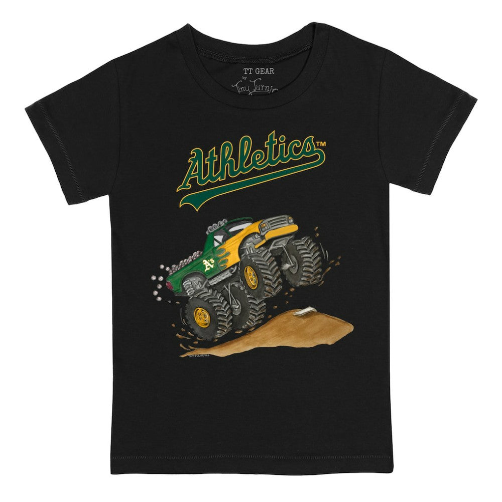 Athletics Tiny Turnip Youth Monster Truck T-Shirt - Black - MLB Sale
