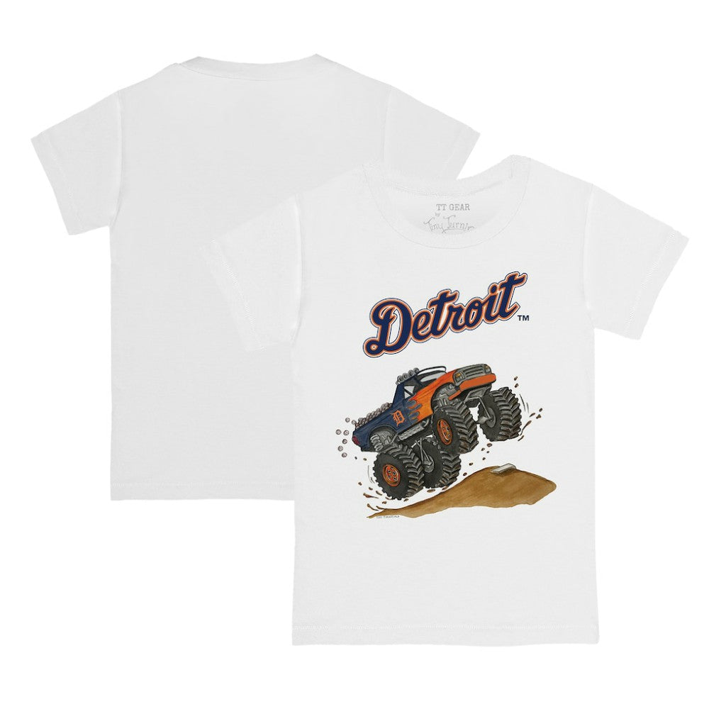 Detroit Tigers Tiny Turnip Youth Monster Truck T-Shirt - White - MLB Lifestyle