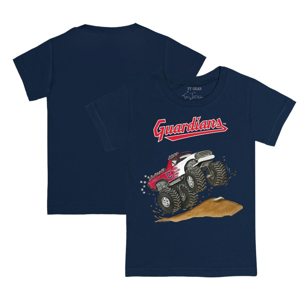 Cleveland Guardians Tiny Turnip Youth Monster Truck T-Shirt - Navy - MLB Online