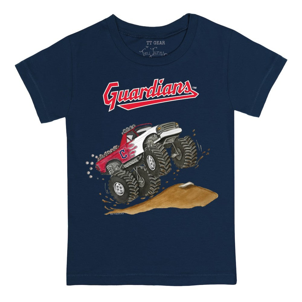 Cleveland Guardians Tiny Turnip Youth Monster Truck T-Shirt - Navy - MLB Online