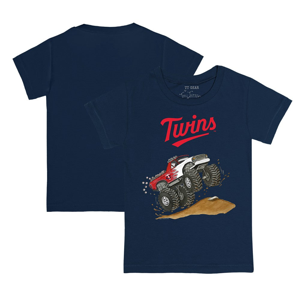 Minnesota Twins Tiny Turnip Youth Monster Truck T-Shirt - Navy - MLB Discount