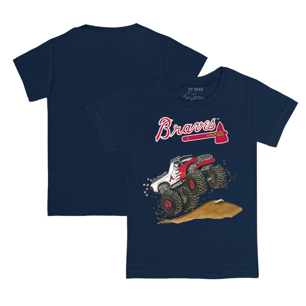 Atlanta Braves Tiny Turnip Youth Monster Truck T-Shirt - Navy - MLB Online