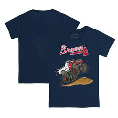 Atlanta Braves Tiny Turnip Youth Monster Truck T-Shirt - Navy - MLB Online