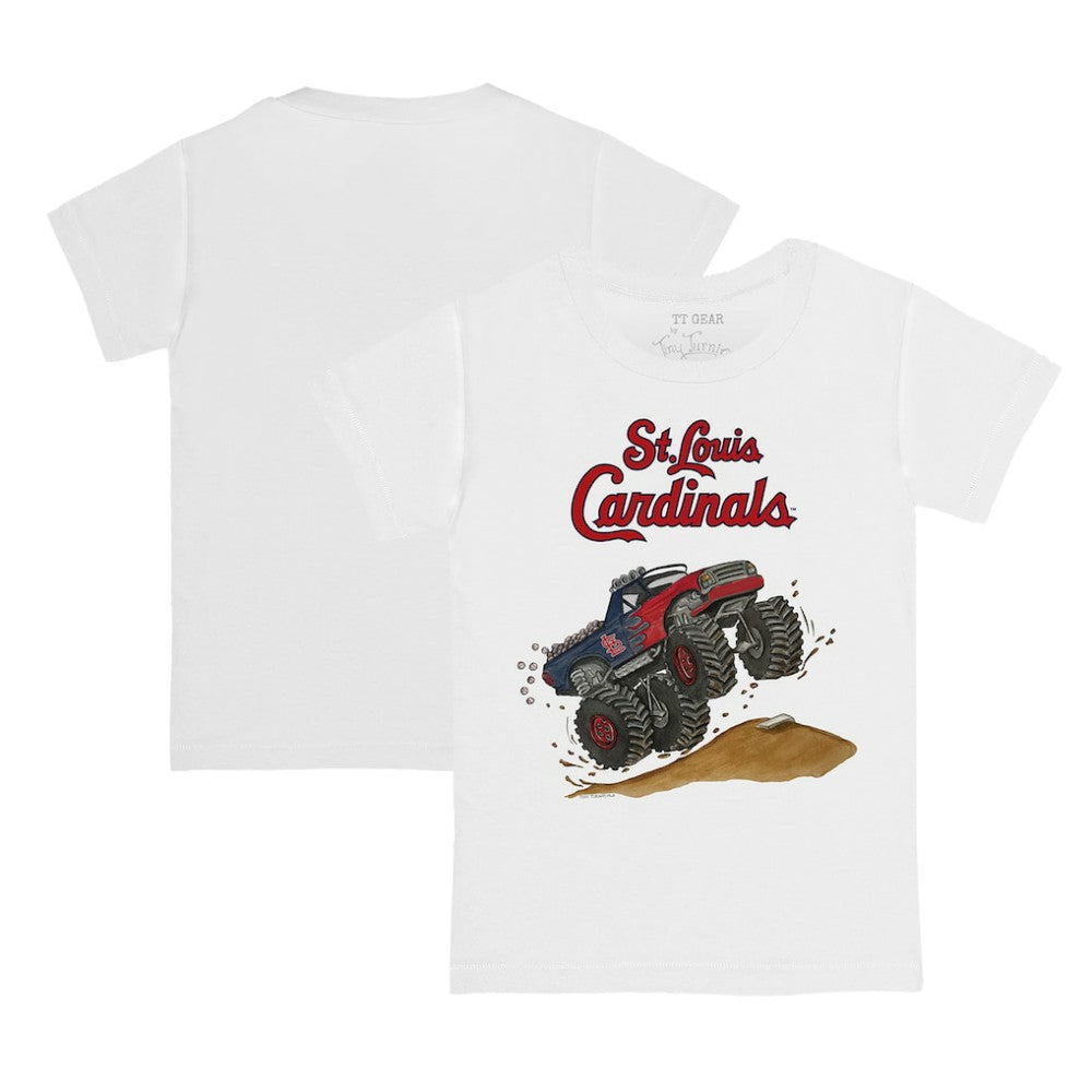 St. Louis Cardinals Tiny Turnip Youth Monster Truck T-Shirt - White - MLB Discount
