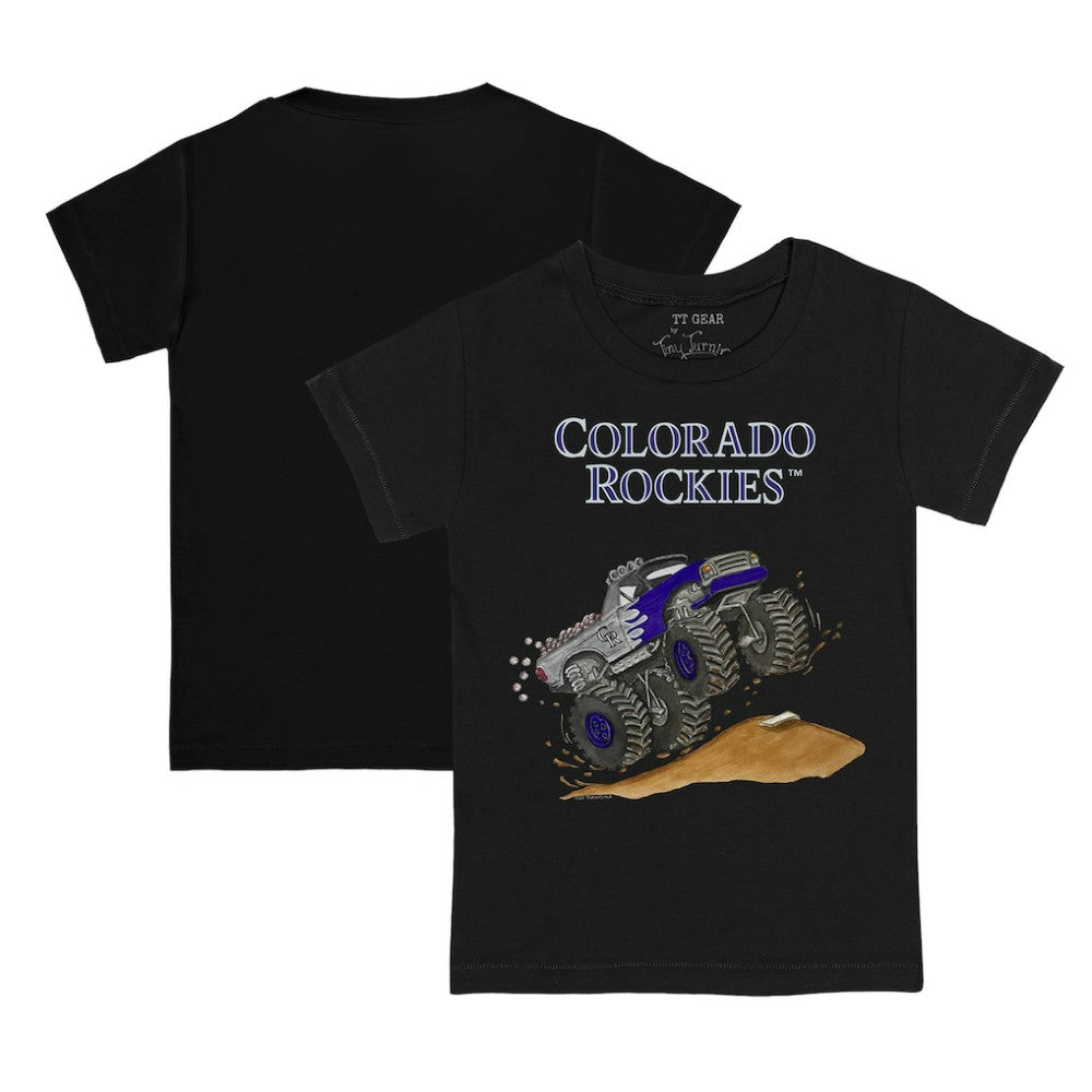 Colorado Rockies Tiny Turnip Youth Monster Truck T-Shirt - Black - MLB Online