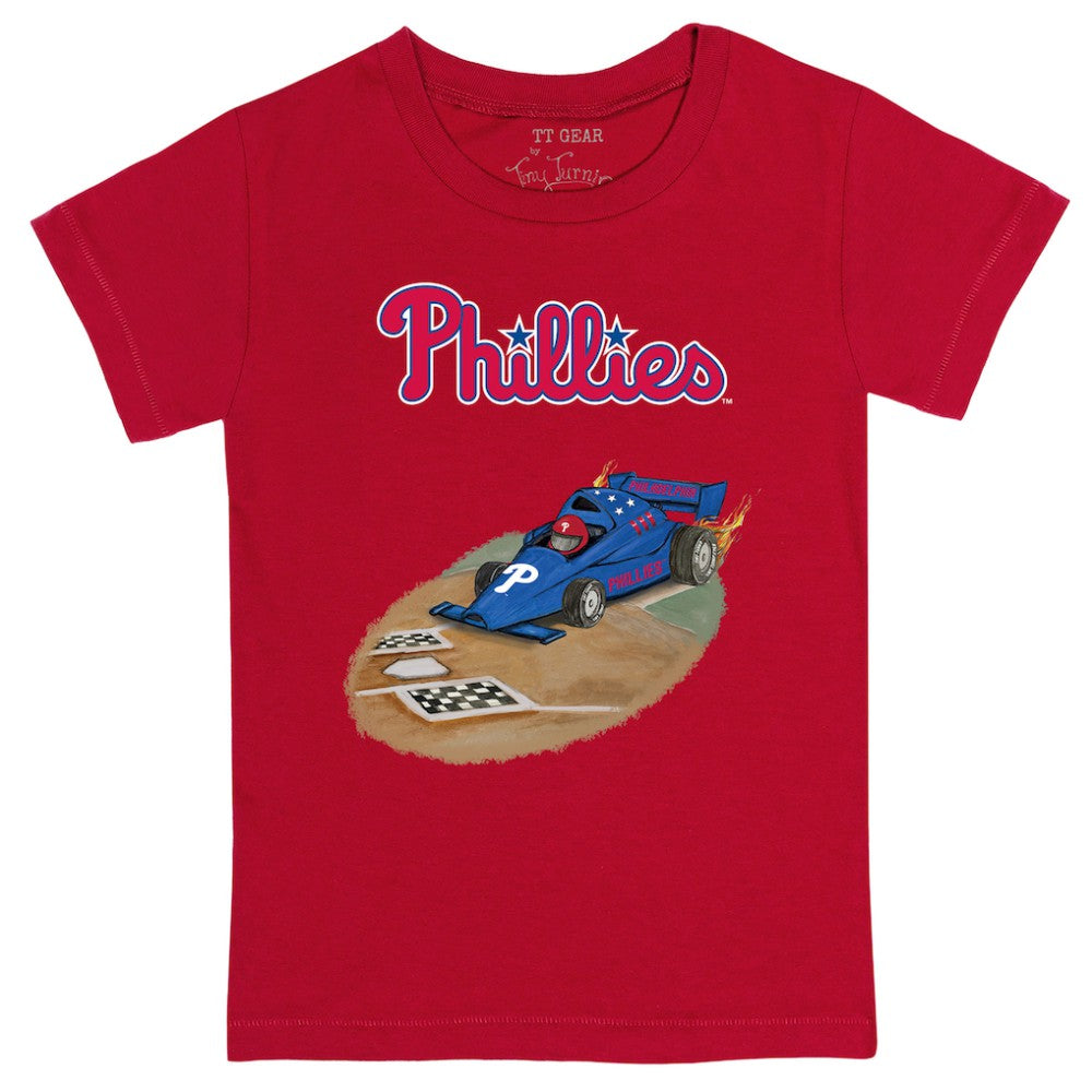 Philadelphia Phillies Tiny Turnip Youth Race Car T-Shirt - Red - MLB Online