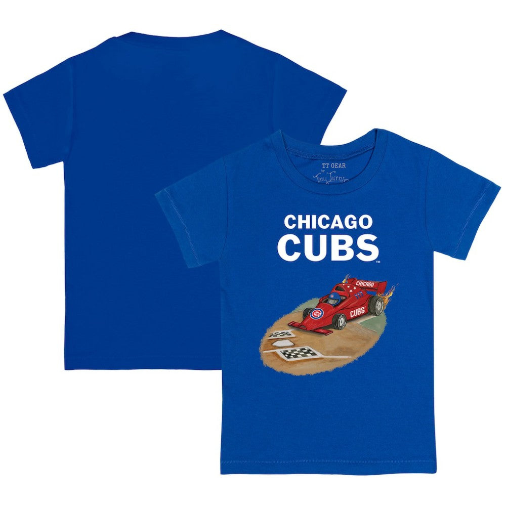 Chicago Cubs Tiny Turnip Youth Race Car T-Shirt - Royal - MLB Discount